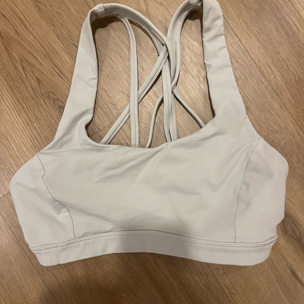 lululemon Cream Strappy Sports Bra
